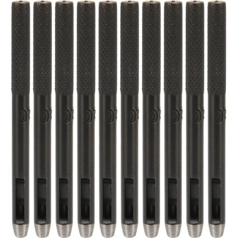 Poinçon Creux Pour Cuir - Acier Au Carbone Trempé - 10 Pièces - Pour Artisanat Cuir, Maroquinerie, Ceintures, Sac À Main - Lot Complet
