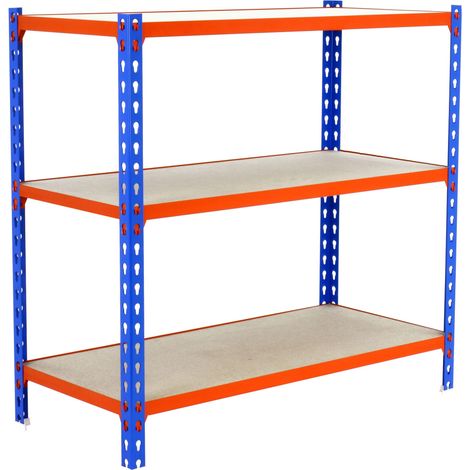 Estantería SIMONCLICK MaderClick Super Plus 3/300 1000 azul/naran/mad (1/5)
