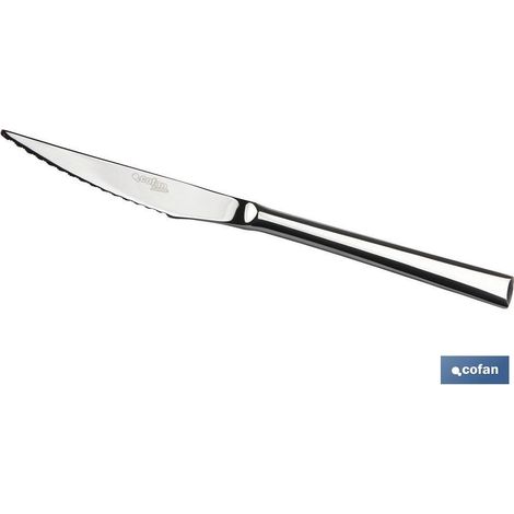 Bl 2 unités Couteau à Steak EN ACIER INOXYDABLE C-18/10 Modèle Bari 2,5 mm