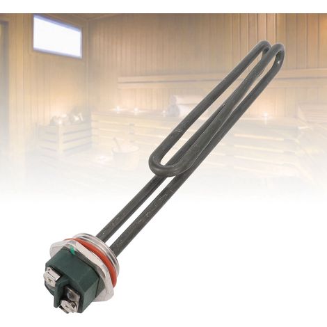 Elektrisches Heizrohr E1 mit 1-1/4-Zoll-Einsteckthermostat, 120 W, für Warmwasserspeicher und Dampfmaschine (1/5)