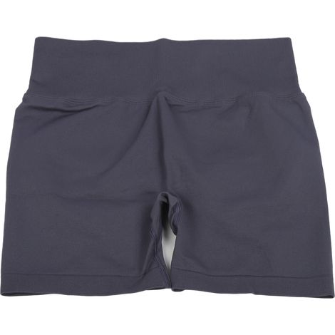 Short de sport taille haute pour femme, effet push-up et ventre plat, bleu marine, taille L. Short de gym/yoga, taille L. (1/5)