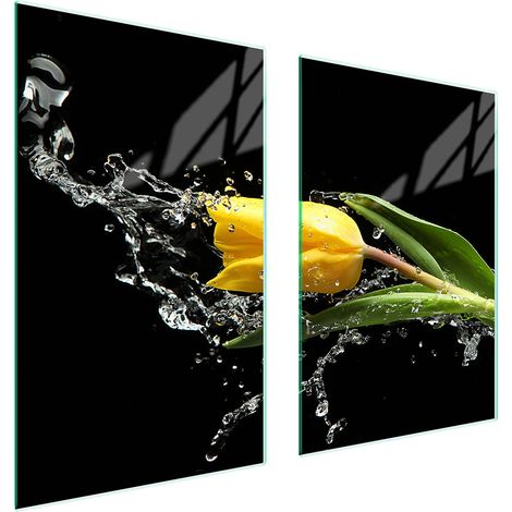 GLASSCHUTZPLATTE FÜR KÜCHE 65x52 TULPE (1/5)