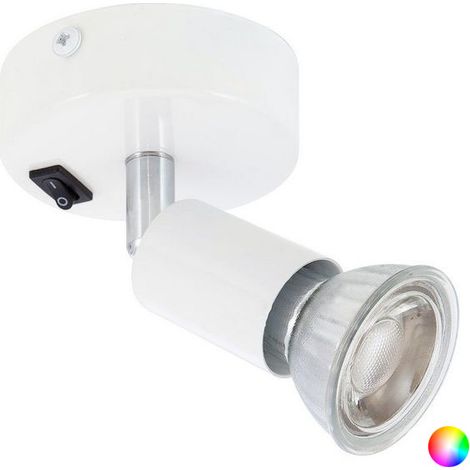 Lámpara de Pared Aluminio Orientable con Interruptor 1 Foco Oasis Plata Plateado