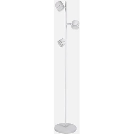 Lampadaire Ortiga 3xGX53 blanc 27W 2400lm réglable avec ampoules 142x25x25 cm