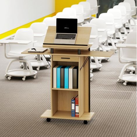 Escritorio atril con alas plegables y ruedas OKMYHOME (1/5)