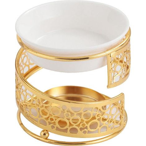 Bruleur Bougie, Diffuseur d'Huiles Essentielle, Brûleur Fondant Cire Parfumée, Lampe à Parfum, Brûleur Tartelette avec Porte-Bougie, Aromathérapie pour Décoration Maison, Méditation (1/5)