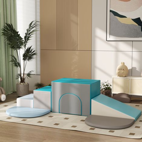 Module de motricité pour bébé en 7 pièces, parcours de motricité en mousse EPE (pour les enfants d'âge préscolaire), multicolore (1/5)