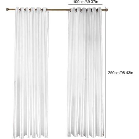 Rideau occultant en fibre de polyester anti-allergique - - pour chambre et salon - blanc, rose, gris (1/4)