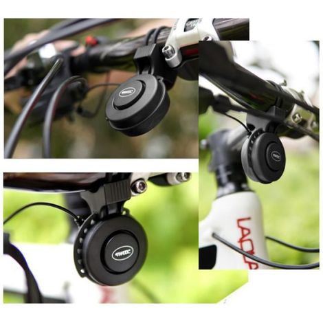 Sonnette vélo électrique USB rechargeable IP65 étanche 120dB Klaxton - Noir (1/4)