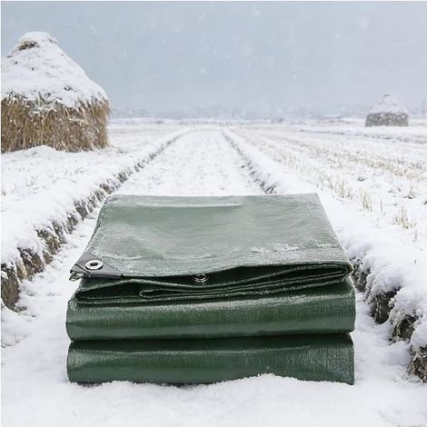 Bâche étanche 2 x 2 m avec œillets - Épaisse, anti-UV - Jardin, tonnelle et camping - Vert (1/5)