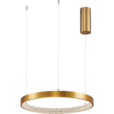 Merano Clarksville Plafonnier LED Intégré Laiton Doré Antique Aluminium LED 25W 1800Lm 3000K