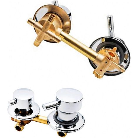 Mitigeur thermostatique en laiton massif 2/3/4/5 voies pour douche, baignoire et hammam. Intubation à 4 voies, 14-14,5 cm (1/5)