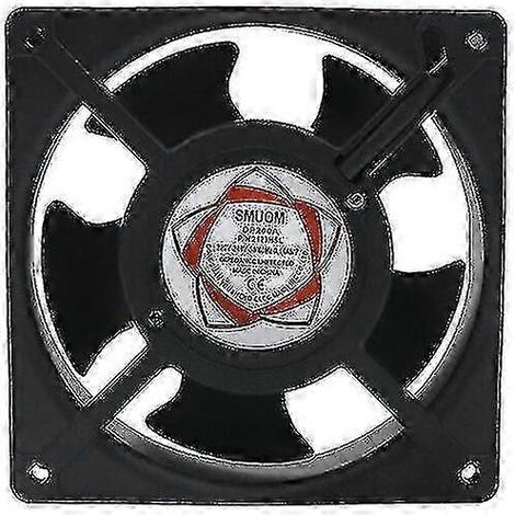 Ventilateur axial silencieux haute température pour cheminée avec pales métalliques dimensions encastrables : 120 x 120 x 38 mm (1/5)