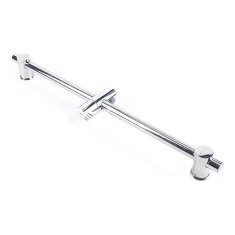 Barre de douche réglable en acier inoxydable - Support mural pour pommeau de douche - 66 cm (1/5)