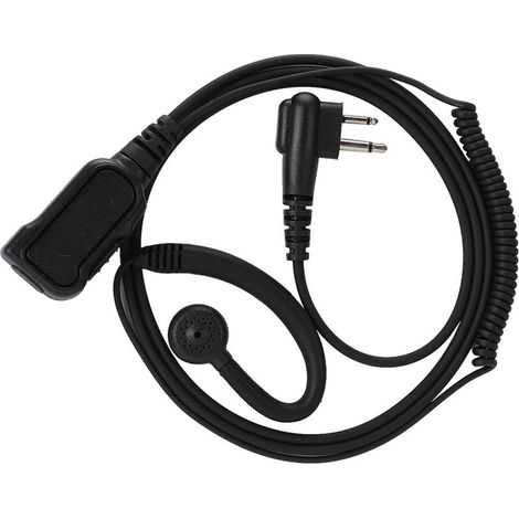 Casque oreillette avec crochet d'oreille et bouton PPT compatible Motorola GP2000 GP2100 (1/5)