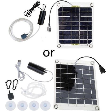 Teichfische für den Außenbereich, Solar-Wasserpumpe mit Sauerstoffanreicherung, tragbar, leise, Zugang