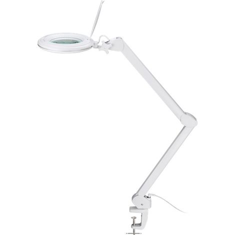 goobay 60364 Lámpara de aumento LED con pinza/lámpara de aumento de plástico / 10 W potencia absorbida/flujo luminoso 800 lm/tensión de servicio 230 V (AC) / blanco (1/5)