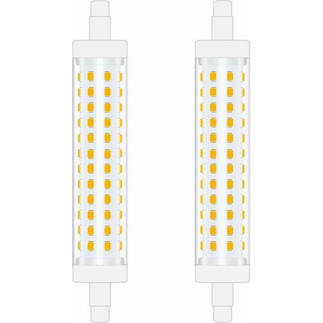 118mm R7S Ampoule LED 10W Blanc Froid 6000K linéaire projecteur à double extrémités remplacement de l’ampoule halogène 100W parfait pour chambre, salle de bain Non-Dimmable 2pcs (1/5)