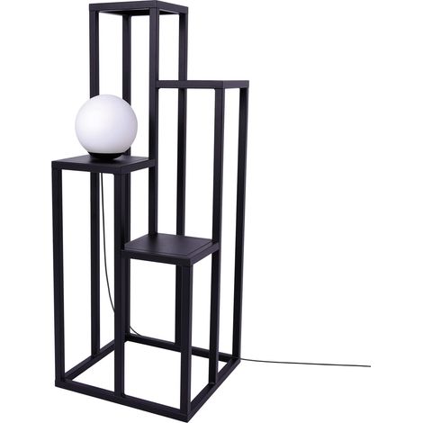 Lampadaire avec porte-plantes noir boule Kaja KS-17 (1/3)