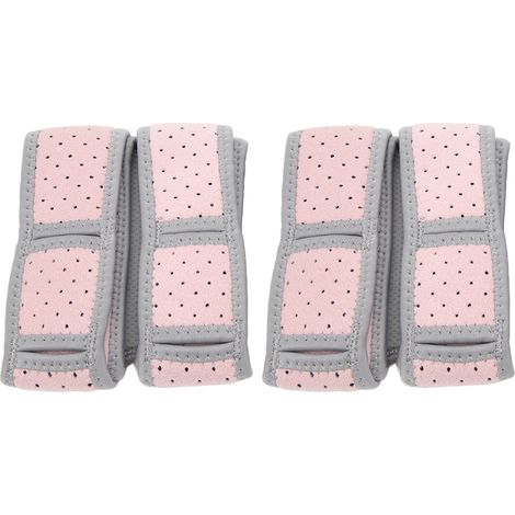 Lot de 1 Paire Genouillère Sportive avec Support Rotulien Coureur Tennis Rose (1/5)