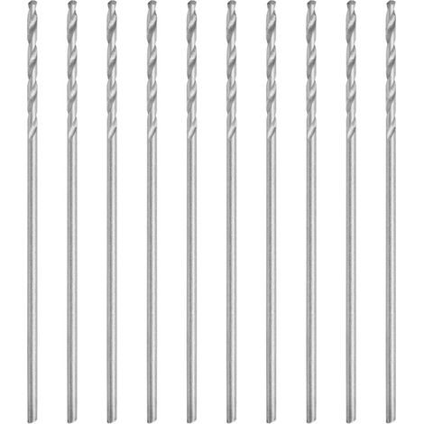 Ensembles de forets 10 pièces foret hélicoïdal petite tige droite perle perceuse machines-outils matériel 0.75mm embouts de fraise en bout à tige droite (1/5)