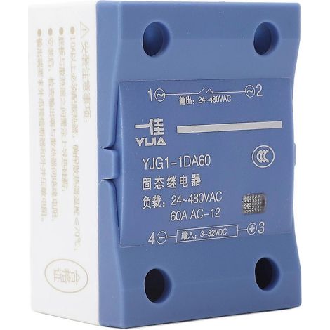 DC-AC Einphasen-Halbleiterrelais, 3–32 V DC Eingang, 24–480 V AC Ausgang, 60 A Halbleitermodul