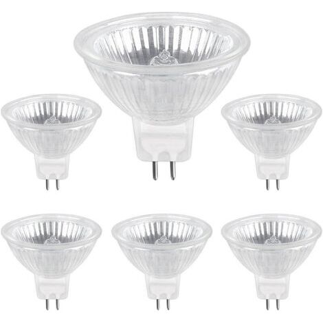 GU5.3 50W 12V Halogenlampe, 800lm Warmweiß 2700K, dimmbar, MR16 Halogen-Spotlampe, 6er-Pack (1/5)