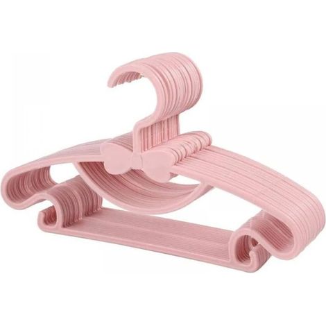 20 grucce per vestiti per bambini, grucce per vestiti per neonati, stendibiancheria multifunzionale antiscivolo - Rosa (1/5)