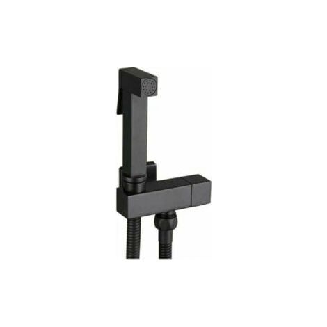 Komplettes WC-Duschset aus Messing, in Schwarz, für mehr persönliche Hygiene und Komfort. (1/4)