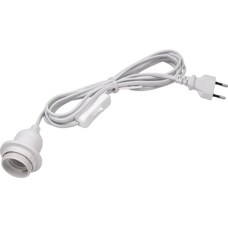 Meister Lampenfassung E27 - 5 Meter - weiß - Mit Ein-/Ausschalter - Ideal für DIY-Projekte - Geeignet für Steh- & Hängelampen / Lampenaufhängung mit Schalter / Kabel für DIY-Leuchte / 7443870 (1/3)