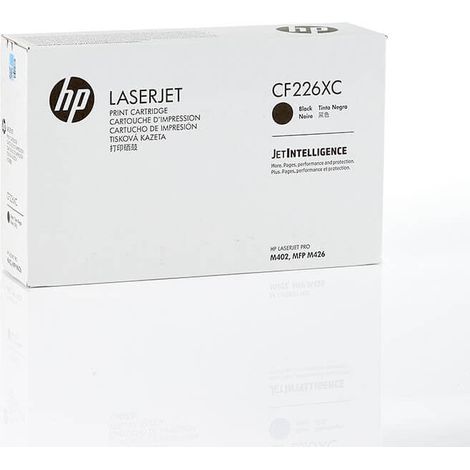 Hewlett packard - hp 26x toner nero hc lj pro m402/ m427 cf226x, capacità: 9.000s - cf226x - 0889296531678