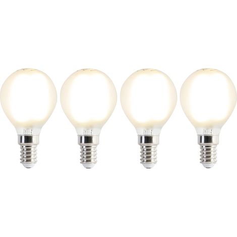 LUEDD Set di 4 lampadine LED E14 P45 opale 3.5W 360lm 2700K (1/4)