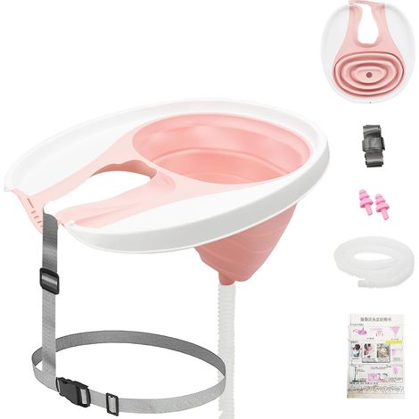 Lavabo pour personnes alitées, bac à shampooing pliable, lavage des cheveux au lit, bac à shampoing portable, aide au lavage des cheveux pour personnes âgées, handicapées et femmes enceintes