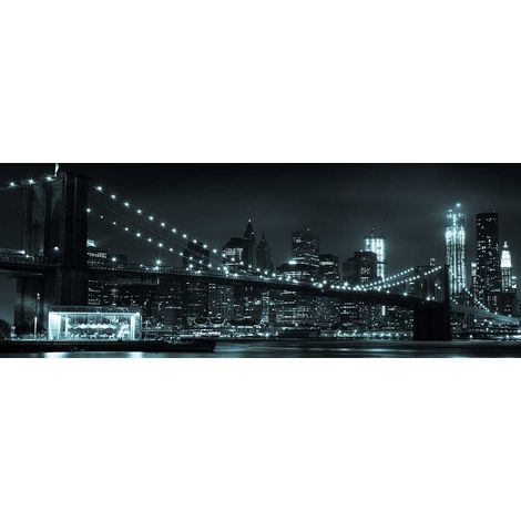 Tableau urbain parc de brooklyn bridge new york - 80x30 cm (1/5)