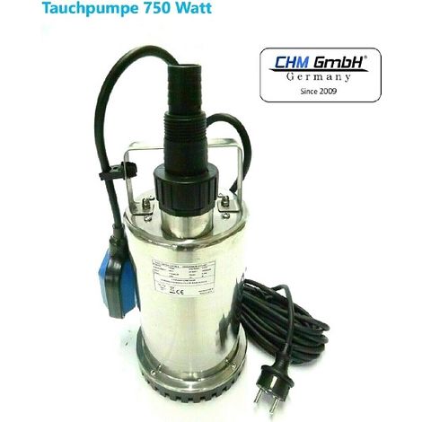 CHM Gmbh Pompe à Aspiration Inox 750 Watt Pompe de cave, D'immersion, Piscine (1/5)