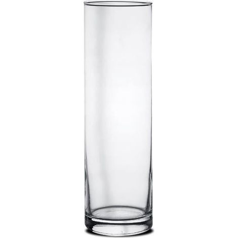 Vase - JUANIO - Cylindre - Diamètre 8 cm - Hauteur 26,5 cm - Verre transparent (1/3)
