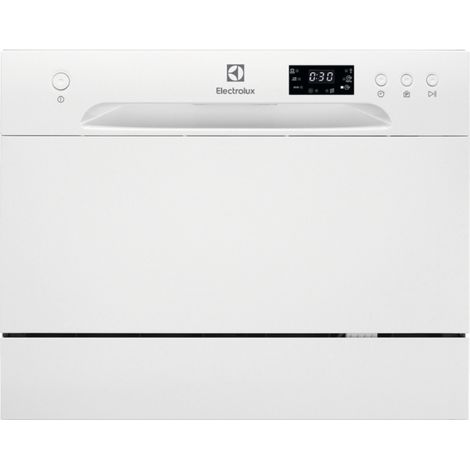 Electrolux ESF2400OW. Posizionamento dell'apparecchio: Superficie piana, Dimensione: Compatta, Colore della porta: Bianco. Numero di coperti: 6 coperti, Classe emissione rumore: D, Emissione acusti... (1/5)