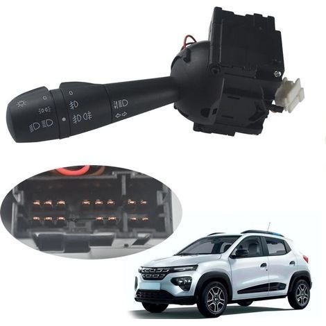 Lenkstockschalter 8201167981, Lichtschalter für Clio, Trafic, Twingo 3, Captur, Sandero, Logan, Dokker, Duster, Nachbau. (1/4)