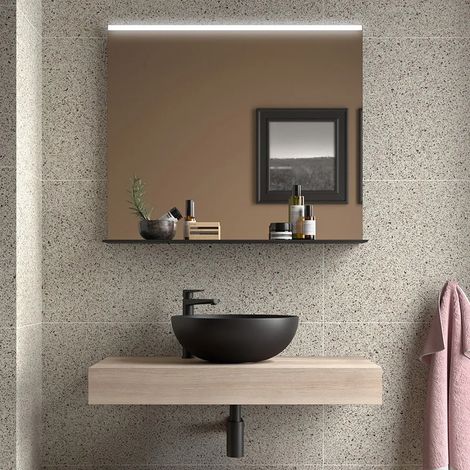 Top per lavabo da 80 cm in legno MDF rovere bali Sumo (1/3)