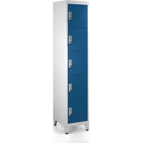 Armadietto metallico 5 ante blu (1/5)