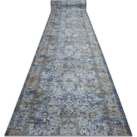 Läufer Antirutsch LOTUS NOMAD 29671 Ornament grau ZUM WASCHEN 100cm grey 100x200 cm