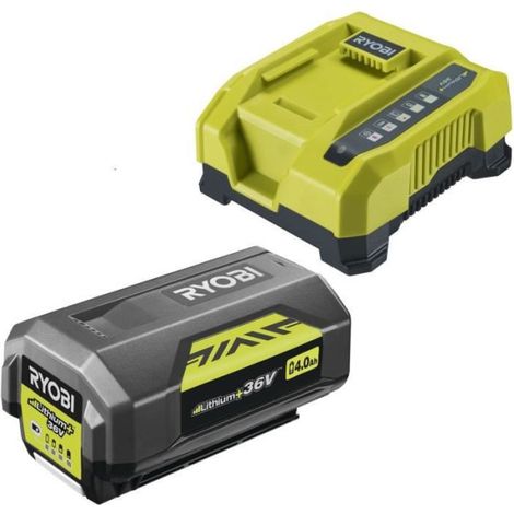 RYOBI - 1 batterie lithium+ 36V MAXPOWER 4,0 Ah et 1 chargeur rapide 6,0 A - RY36BC60A-140 (1/2)