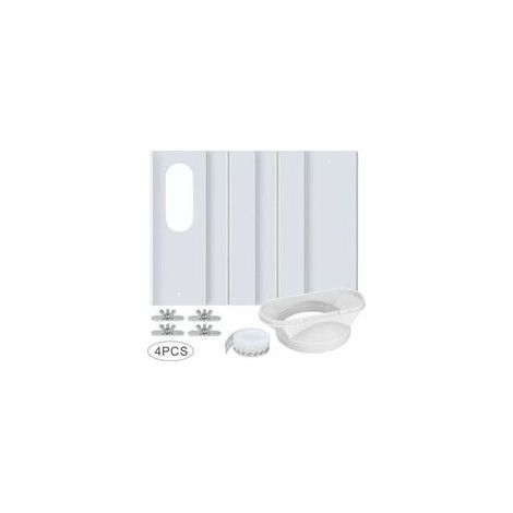 Tragbares Klimaanlagen-Fensterset mit Universalkupplung, verstellbarer, verstärkter PVC-Platte, Fensterdichtung, Klimaanlagen-Fensterlüftungsset für Schiebetüren und 10 cm Abluftschlauch (1/5)