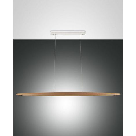 RIBOT LAMPADARIO A OSPENSIONE COLORE QUERCIA A LED 3000K - 26W - 2945 lm DIMMERABILE CON PULSANTE (1/2)