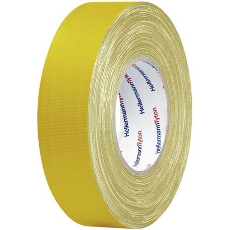 Ruban adhésif toilé HelaTape Tex HellermannTyton 712-00202 jaune (L x l) 10 m x 19 mm caoutchouc 1 p (1/2)