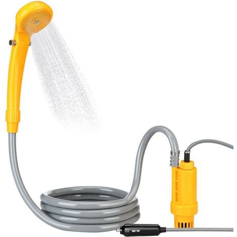 Douche de camping portable 12V avec pompe immergée