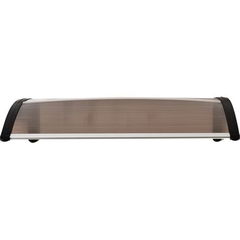 Auvent pour porte d'entrée en polycarbonate marron 120x75 cm, résistant aux intempéries (1/5)