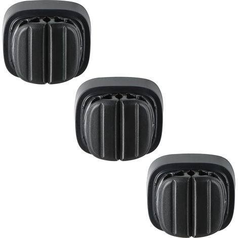 CSPARKV 6 Data Cable Fixers Charging Cable Storage Desktop Telephone Line Manager Self-Adhesive Wire Stabilizer Available for Table and Wall (Black) (1/4)