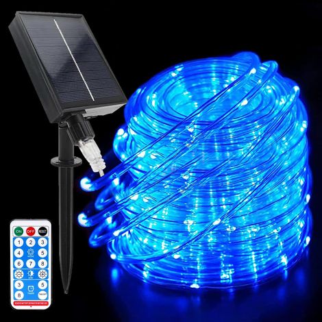 22M 200LED Tube Lumineux Solaire, Étanche Guirlande Lumineuse Tube avec 8 Modes d'Éclairage, Solaire Ruban Lumineux pour Jardin Noël Mariage Fête Extérieur Intérieure Décoration (1/5)