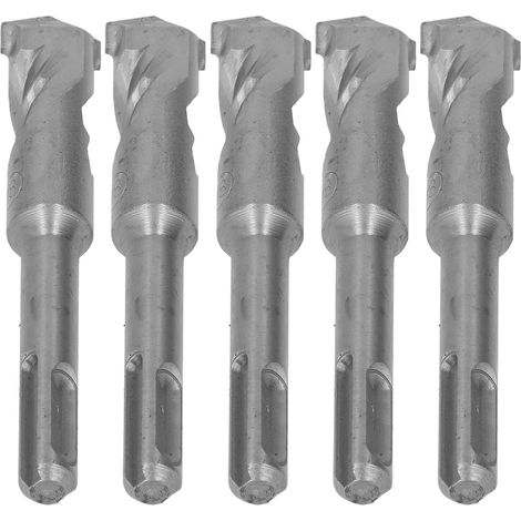 5Pièces Foret Béton Carbure de Tungstène Pointe Spirale Double Goujure Perçage Percussion pour Brique Pierre 110mm 18mm Diamètre Ouvert (1/5)